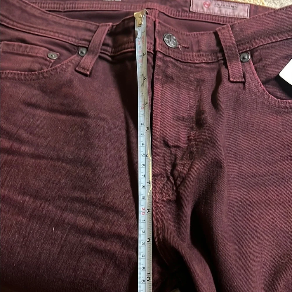 Mens Ag Adriano Goldschmied burgundy jeans size 31
